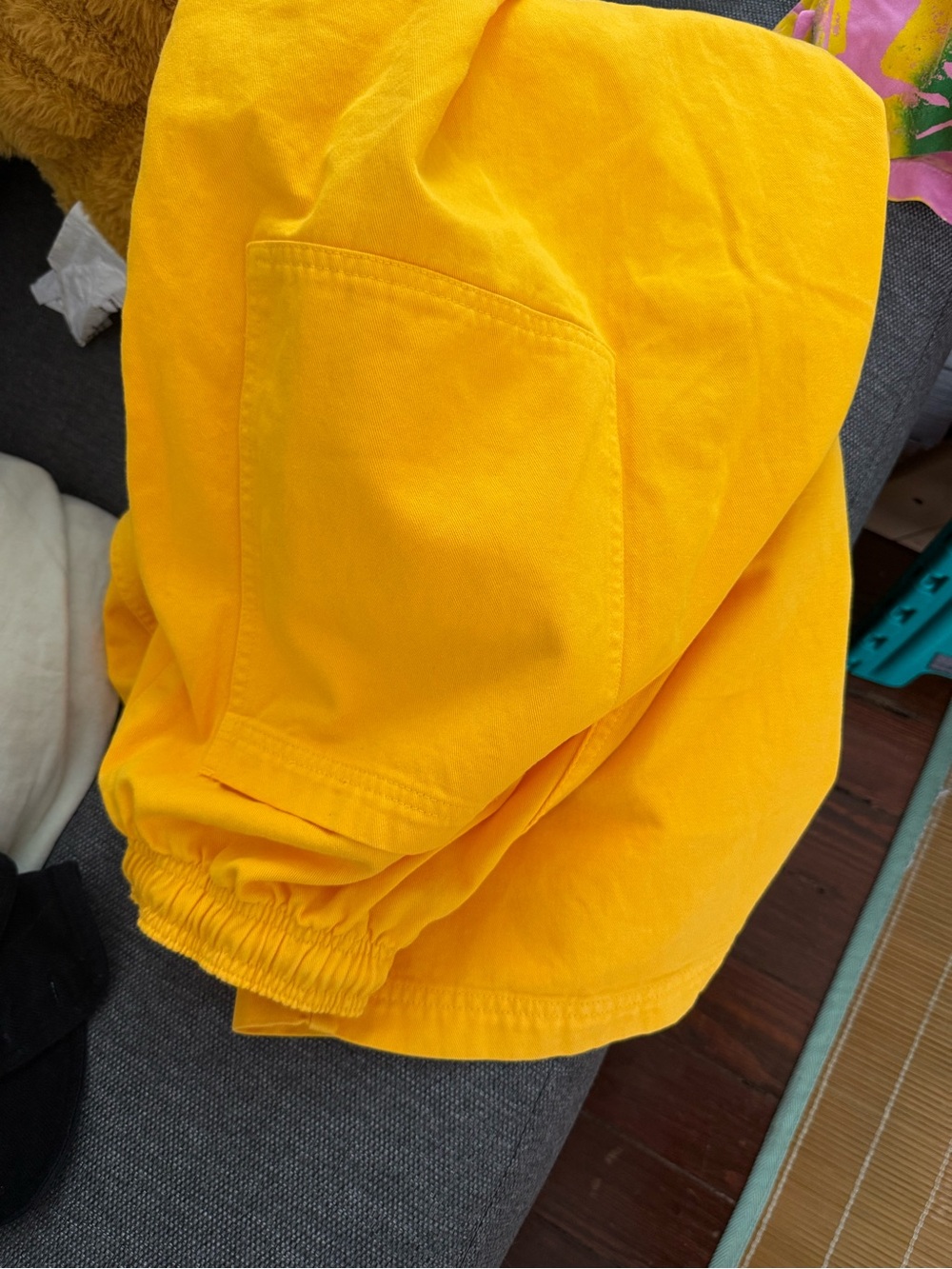 Big Bud Press Vibrant Yellow Elastic-Waist cargo Pants
